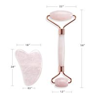 Celluvac Rose Quartz Facial Roller & Gua Sha Set